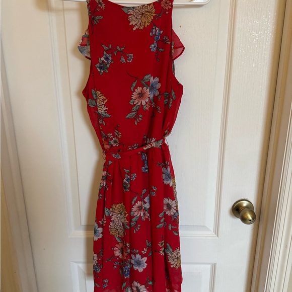 BCX Red Ruffled Wrap Sundress - Picture 2 of 3